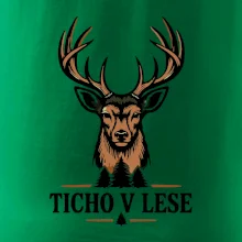 Ticho v lese jelení minimalistický motiv