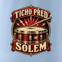 Ticho před sólem - vintage bubenický emblém
