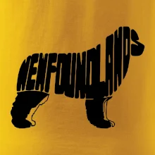 Novofundlandský pes - nápis v tělě