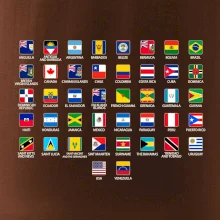 Vlajky států - Amerika