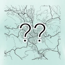 Mapy měst černobílé - Vaše město