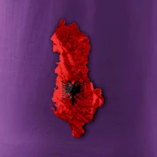 Mapa Albánie reliéf hor