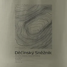 Děčínský Sněžník - vrstevnice v obdélníku