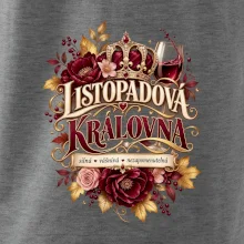 Listopadová královna s vínem a květinami