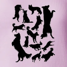 Border kolie siluety