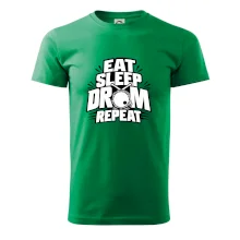Eat sleep drum repeat - minimalistický bubenický slogan