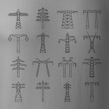 Typy stožárů vysokého napětí