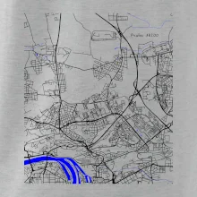 Praha 18200 - Mapa s vodními toky