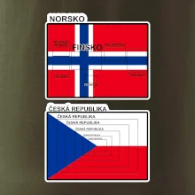 Norská a česká vlajka