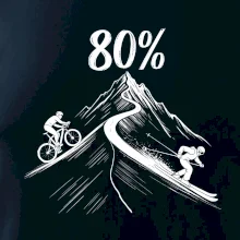 Narozeniny cyklista a lyžař 80