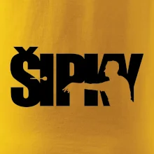 Šipky - nápis se šipkařem
