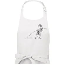 Kreslený rybář na pařezu