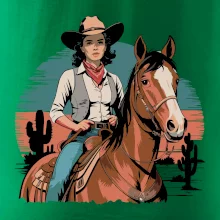 Cowgirl vintage na koni