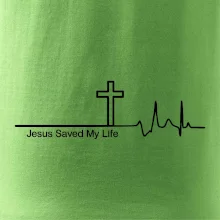 Jesus Saved My Life kříž ekg