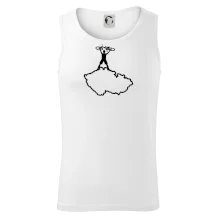 Mapa ČR - cyklista na prsou