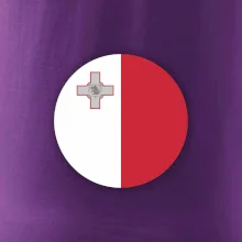 Vlajka Malta kulatá velká