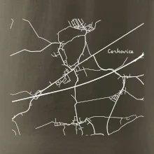 Černobílá mapa Cerhovice 267 61