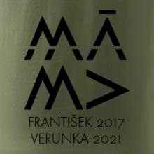 Máma v geometrickém fontu se jmény