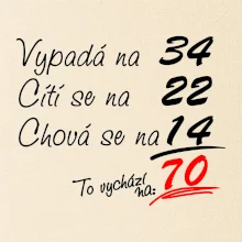 Vypadá, cítí se, chová se - 70 let