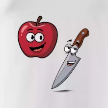 Parové triko - Jablko a nůž