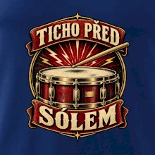 Ticho před sólem - vintage bubenický emblém