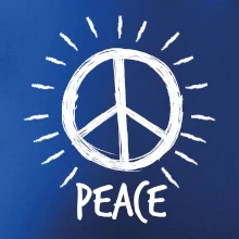 Peace symbol černobílý