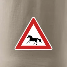 Dopravní značka - Pozor kůň běžící