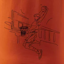 Basketbalista jedním tahem - výskok