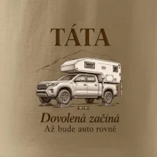 Táta dovolená začíná až bude auto rovně obytný pick-up