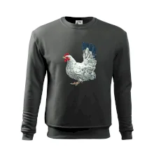 Slepice kreslená bílá