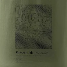 Severák - vrstevnice v obdélníku