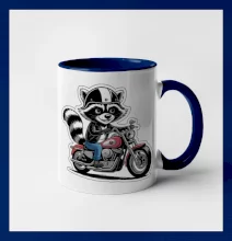 Mýval na motorce kreslený