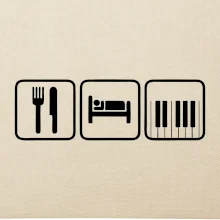 Eat sleep piano v řadě