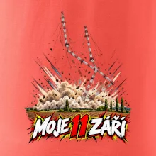Liblice B pád vysílačů moje 11 září komiksový motiv