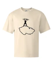 Mapa ČR - cyklista na prsou