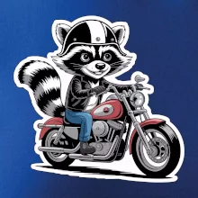 Mýval na motorce kreslený