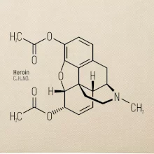 Molekulární struktura Heroin