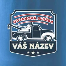 Odtahová služba - erb - červený nápis