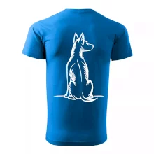 Pes kreslený zezadu