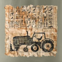Egyptské hieroglyfy traktor