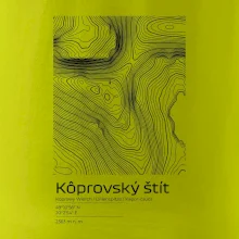 Kôprovský štít - vrstevnice v obdélníku