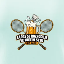 Badminton třetí set na baru