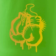 Box rukavice - zlatý potisk