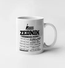 Hodinová mzda zedník