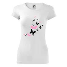 Motýli růžovo černí