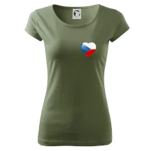 Česká vlajka srdce - pravé prso