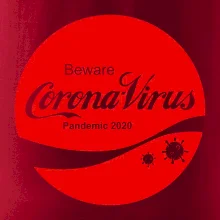 Corona virus pandemic logo