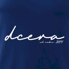 Psací nápis syn - dcera s ročníkem