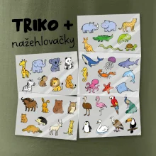 Tričko + 42 nažehlovacích zvířátek