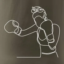 Žena boxerka jedním tahem